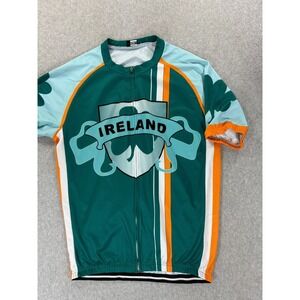 Ireland Full Zip Short Sleeve Cycling Jersey (Men's 2XL) Green